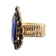 thumbnail image 3 of Women's Teardrop Stone Studs Fashion Stretch Ring, Navy/Gold-Tone, 3 of 3