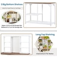 thumbnail image 6 of Potting Table, Wooden Potting Bench Farmhouse Garden Workstation with 6-Tier Shelves, Large Tabletop & Side Hook, Outdoor Work Bench for Backyard Courtyards, 47.2''Lx18.9''Wx64.6''H, White, 6 of 7