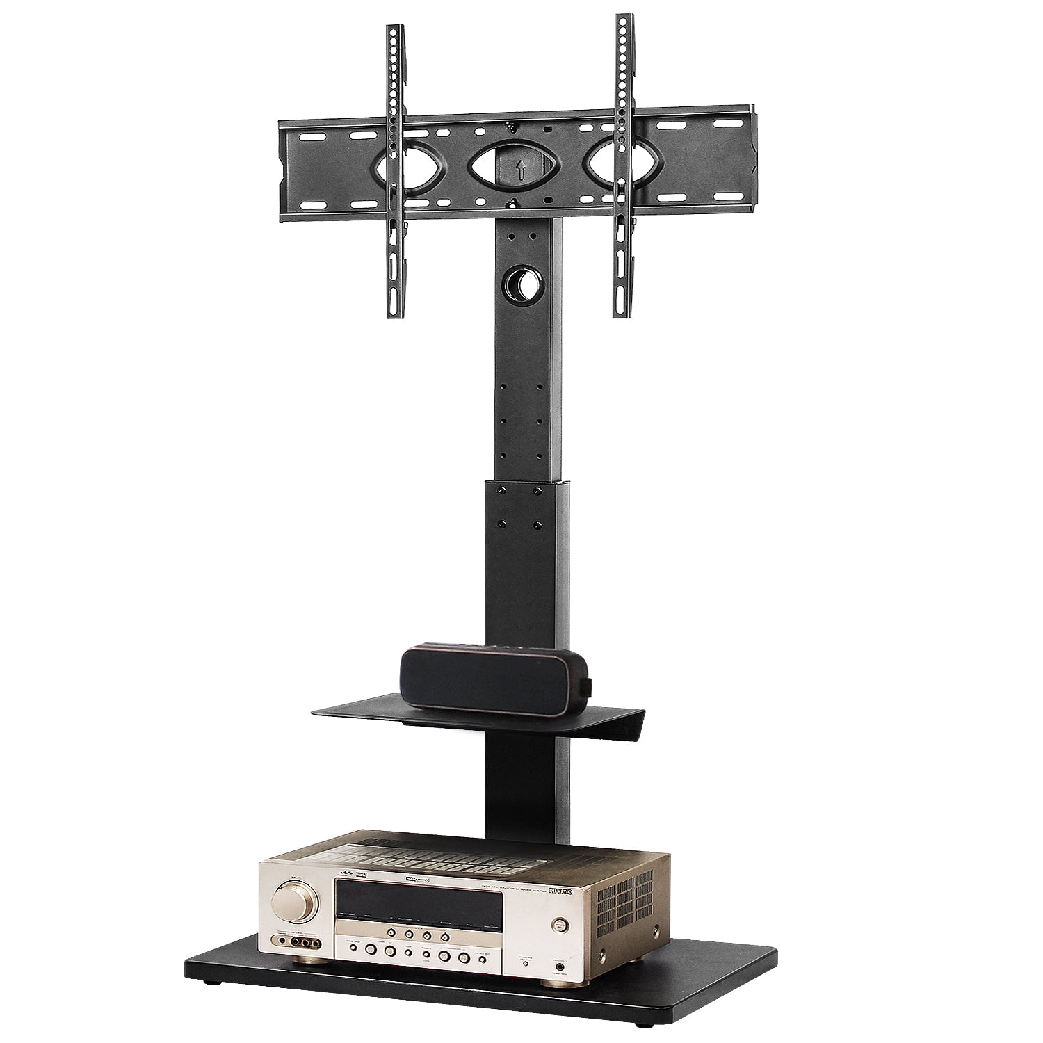 32 To 65 Floor Tv Stand With Mount Flat Screen Tvs With Adjustable Shelves Walmart Com Walmart Com