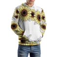 thumbnail image 5 of Sunflower Floral Border 3D Print Hoodie Men Women Autumn Thin Pullover Sweatshirt Vintage Streetwear Tops, 5 of 6