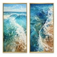 thumbnail image 2 of Designart "Beach Photo Oceanic flow XII" Coastal Beach Framed Wall Art Set Of 2 - Teal Beach Framed Wall Art Set Of 2, 2 of 7