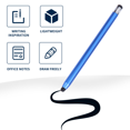 thumbnail image 3 of 2 Pcs Mobile Tablet Touch Capacitive Stylus Double Head Pen Tablets Screen Pens Black14.00X0.70X0.70, 3 of 6