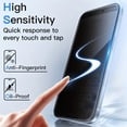 thumbnail image 2 of VOLT 2+2 Pack for iPhone 17 Screen Protector Privacy with Camera Lens Protector, 9H+ Tempered HD Glass Full Coverage Anti-Spy Film for iPhone 17 6.3 inch, 2 of 8