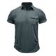 thumbnail image 1 of pstuiky Camisa de manga corta para hombre, Blusa de manga corta con cuello vuelto y botones transparentes y encaje calado para hombre ropa de hombre m, 1 of 4