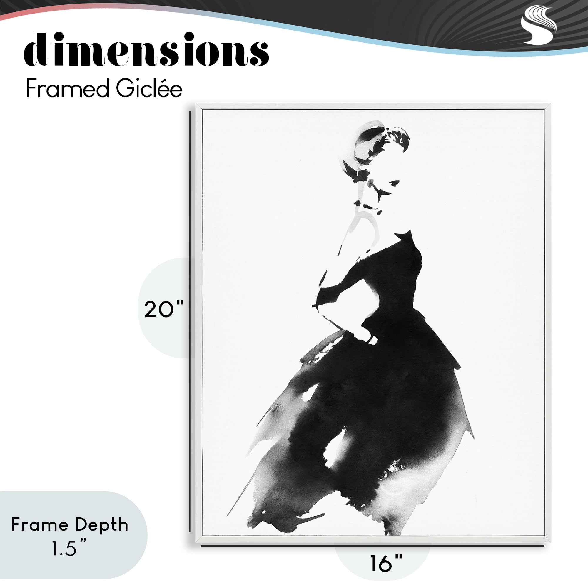 Stupell Industries Shadow Waltz Silhouette White Framed Giclee Art, design by Svetlana Aleynikova