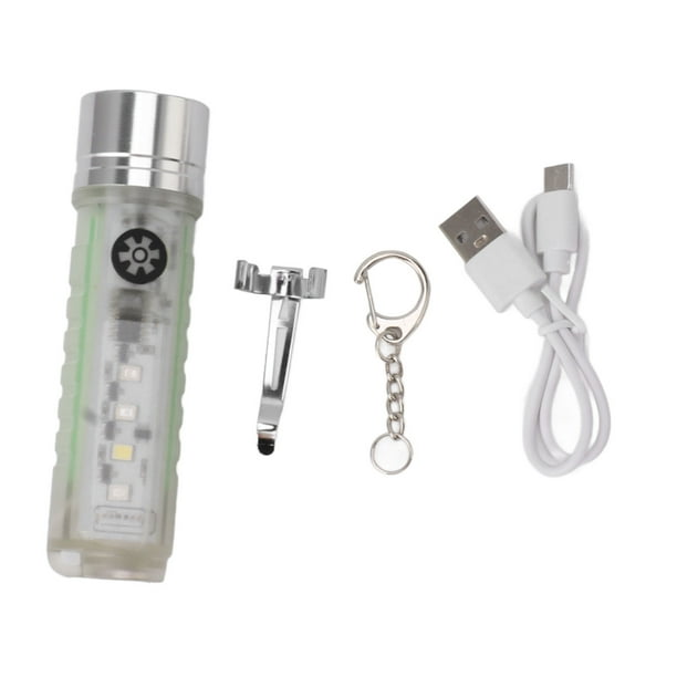Mini llavero linterna NikouMX recargable blanco pequeño llavero linterna