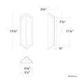 thumbnail image 4 of WAC Lighting Corte 15" 1-Light 3-CCT 3000K Aluminum Outdoor Wall Light in Black, 4 of 5