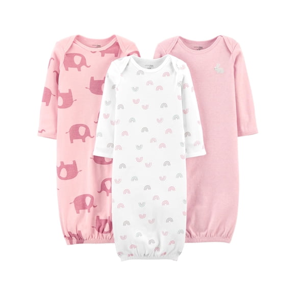 Camisones Simple Joys by Carter's para Bebés Niñas Paquete de 3 0-3 Meses