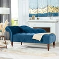 thumbnail image 6 of Samuel Tufted Roll Arm Chaise Lounge Satin Teal, 6 of 15