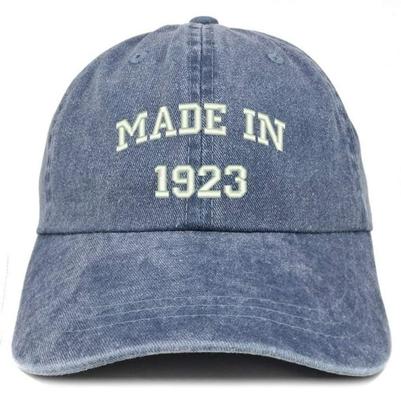 Trendy Apparel Shop Made In 1923 Text Embroidered 95th Birthday Washed Cap