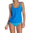 thumbnail image 1 of Maillots de Bain Grande Taille pour Femmes Bikini à Rayures, 1 of 3