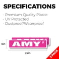 thumbnail image 2 of AMY Classic Street Sign (2 Pack) Childrens Name Room Sign Road Sign | 6" X 24" Plastic Address Sign, 2 of 5