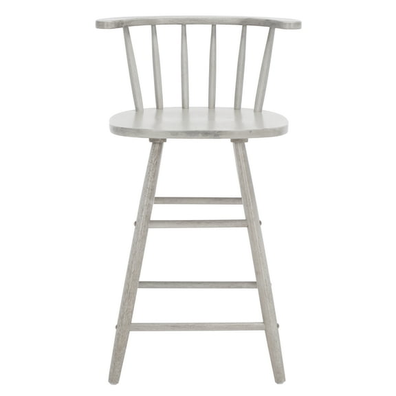 SAFAVIEH Jay Modern Style Wood Counter Stool, Grey (20.6 in. W x 17.1 in. D x 34.3 in. H)