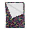 thumbnail image 2 of Floral Soft Flannel Fleece Throw Blanket, Colorful Blossoming Flowers Leaves and Berries Vintage Art, Cozy Plush for Indoor and Outdoor Use, 50" x 60", Multicolor, by Ambesonne, 2 of 5