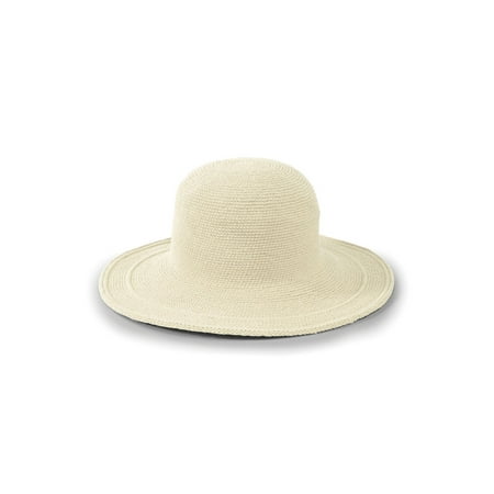 Women's Crochet Wide Brim Sun Hat in Cotton with UPF 50+