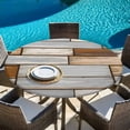 thumbnail image 6 of Brown Grey Vintage Round Tablecloth, Fitted Table Cover with Elastic for 36"-44" Round Tables, Retro Farmhouse Elegant Pastoral Table Cloth Outdoor Indoor Dinning Party Waterproof Tablecloths, 6 of 7