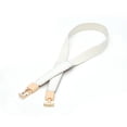 thumbnail image 2 of Vinsonshop Women Skinny Elastic Belt for Dresses, Thin Retro Stretch Waist Belt with Golden Buckle White, 2 of 2