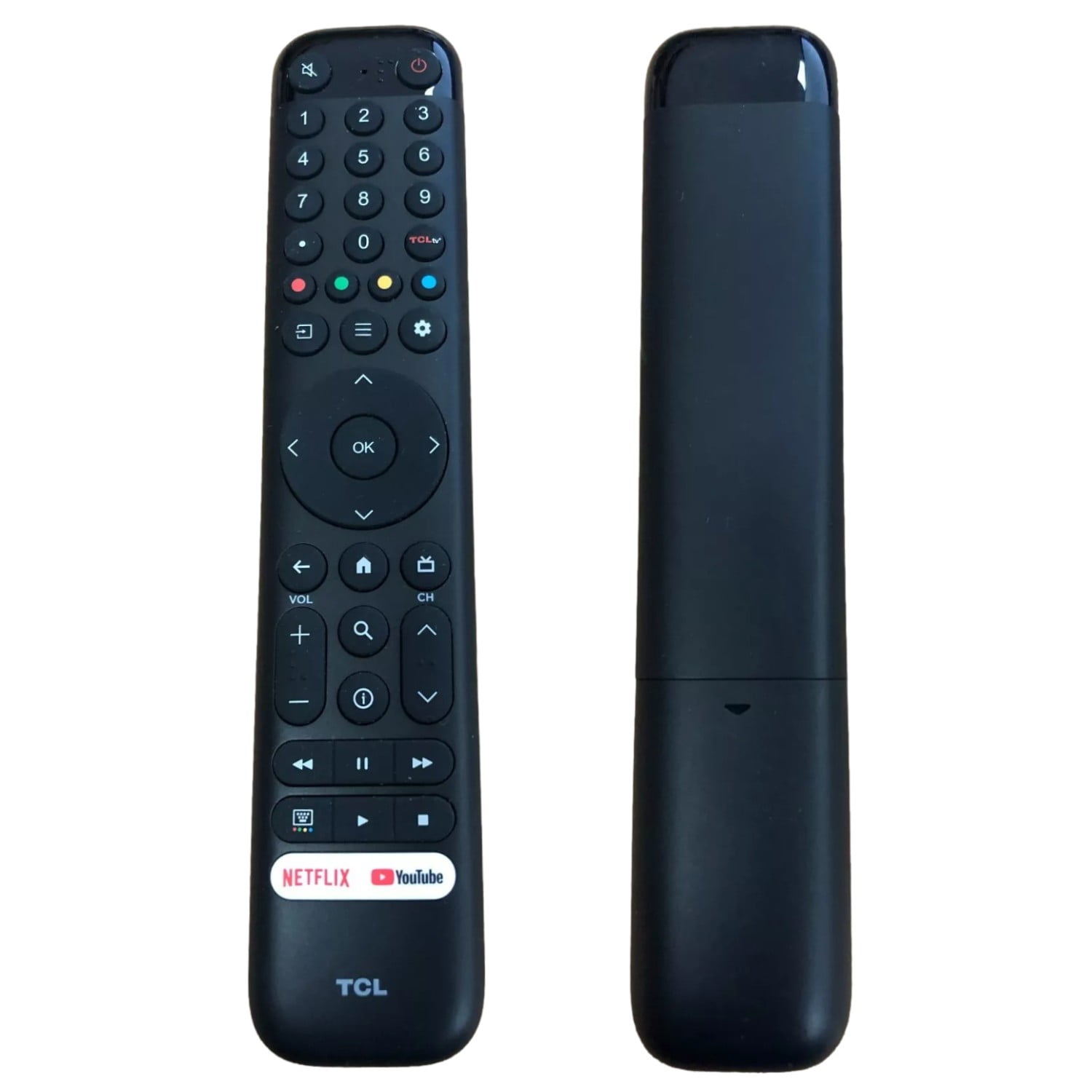 OEM Replacement Google Remote Control fits for all TCL Google TV LED QLED 4K UHD Smart TV with 2 Shortcut Buttons Netflix and Prime Video buttons!! - RC716 (No Voice Command Control Function!)