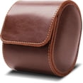 thumbnail image 1 of Portable Watch Travel Case - Single Watch Box Organizer for Men - PU Leather Watch Roll Travel Case, 1 of 5