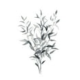 thumbnail image 2 of Scarvey, Emma 12x14 White Modern Wood Framed Museum Art Print Titled - Paynes Grey Botanicals I, 2 of 4