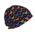 thumbnail image 3 of Pofeuu Rainbow Butterfly Print Beanie Hat for Men and Women Winter Warm Hats Knit Slouchy Thick Skull Cap, 3 of 7