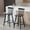 Black, variant on Dayalane Windsor Bar Stools Set of 2, 26" Farmhouse Wooden Counter Height Barstools with Spindle Back & Footrest, Armless Kitchen Island Stools for Bistro, Pub, Breakfast Bar,Black