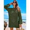 thumbnail image 2 of Women Swimsuit Crochet Swim Cover Up Summer Bathing Suit Swimwear Mesh Knit Beach Dress Vacation Outfits ﻿, 2 of 7