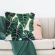 thumbnail image 2 of Daboolka Funda de almohada de lino con diseño de planta de bosque tropical, funda de cojín para decoración de coche, boda, coche (J#), 2 of 7