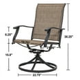 Nuu Garden Outdoor Patio Dining Chairs Set of 2, AllWeather Textilene