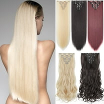 SEGO Clip in Hair Extensions Full Head Thick Long Straight/Curly Wave Hair 8 pieces 18 clips