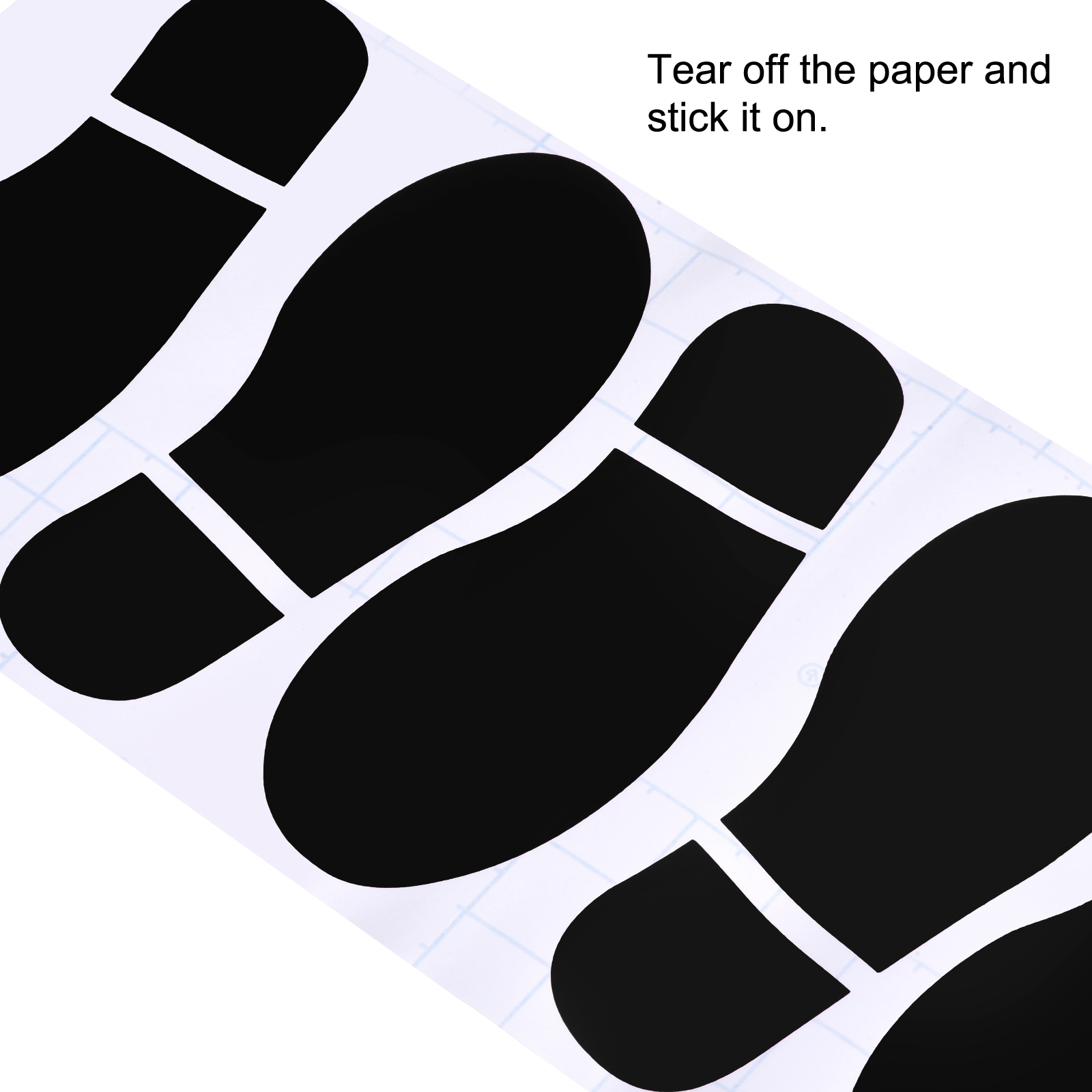 Unique Bargains Footprint Sticker Floor Decal Sign for Class Black 6x2.5"