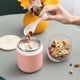 thumbnail image 2 of Recipiente para yogur, recipiente aislante para alimentos, 2 niveles, desmontable, de acero inoxidable Rosado, 2 of 9