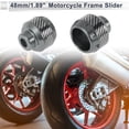 thumbnail image 2 of 14mm Motorcycle Slider Frame Aluminum Alloy Carbon Fiber Wheel Fairing Protection Crash Pad Protector Guard 48mm 46mm Titanium Tone 2 Pcs, 2 of 7