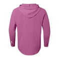 thumbnail image 3 of RUTAYY Men's Shirts Long Sleeve Casual Solid Color Hooded Cardigan Button Down Comfortable Breathable Chic Holiday Blouse, 3 of 5