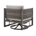 thumbnail image 4 of Cuffay Outdoor Patio Swivel Glider Lounge Chair in Dark Brown Aluminum with Cushions, 4 of 7