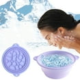 thumbnail image 6 of Shoreew Foldable Ice Bowl Silicone Facial Ice Bath with Built-In Ice Tray Collapsible Face Ice Mold Shrinks Pores Acne Relief for Cold Plunge Skincare, 6 of 7