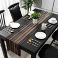 thumbnail image 3 of Black Brown Plank Table Runner 48 Inches Long, Vintage Chic Wooden Grain Kitchen Coffee Dining Table Decoration for Home Party Birthday Wedding Home Decor 13x48 Inches, 3 of 8