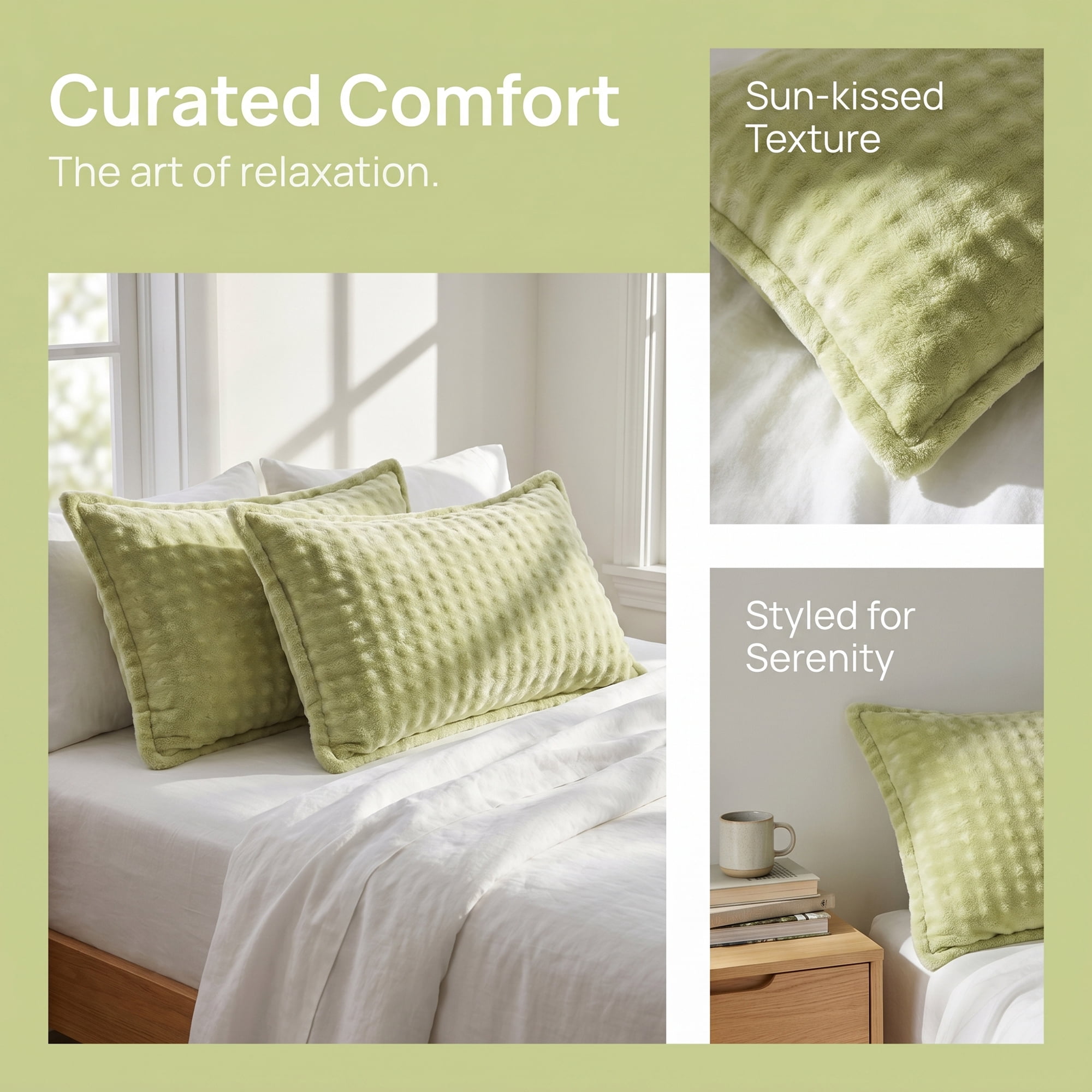 Unique Bargains 2 Pack Polyester Pillowcase Envelope Closure Wrinkle Resistant Green