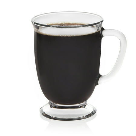 - Libbey Kona Glass Coffee Mugs, Set of 6