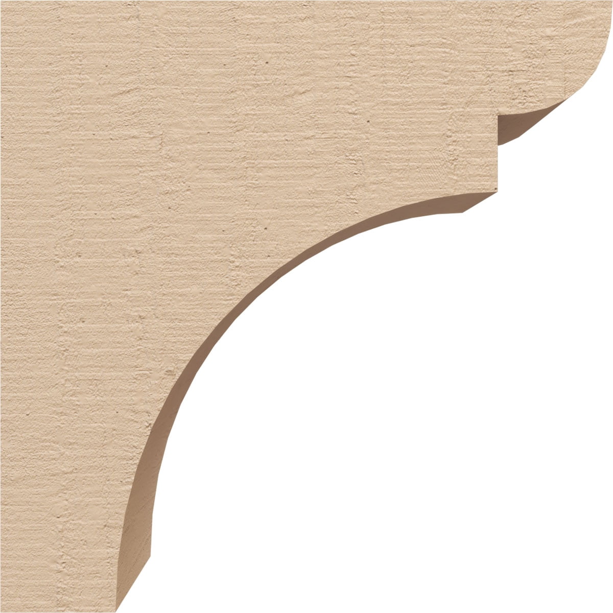 4"W x 8"D x 8"H Classic Yorktown Rough Cedar Woodgrain TimberThane Corbel, Primed Tan