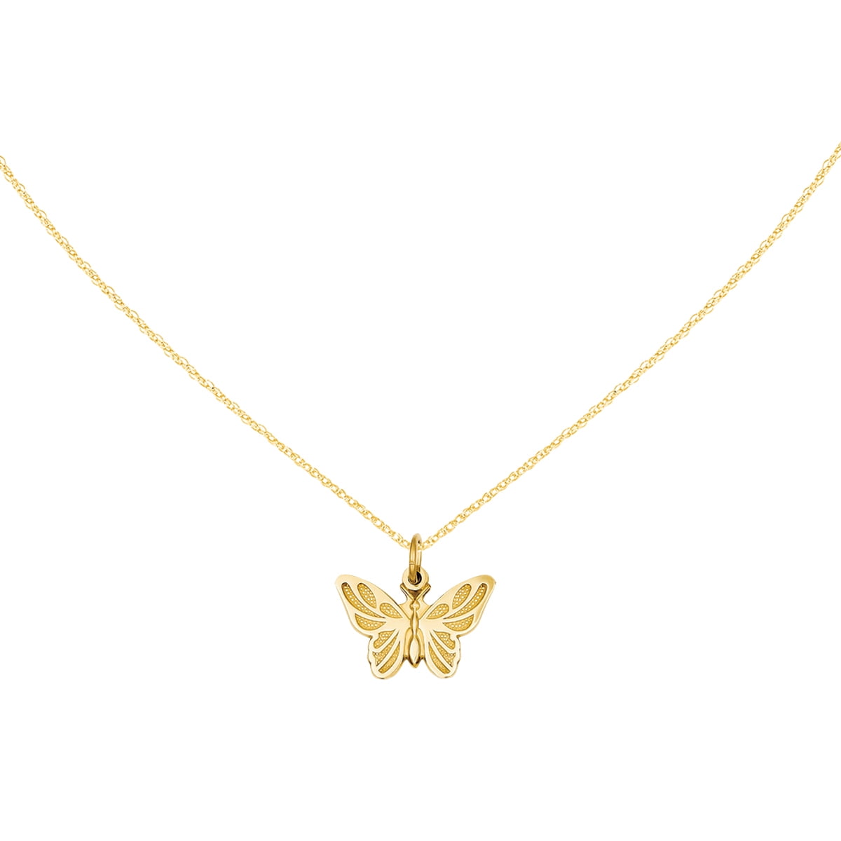 14 Karat Yellow Gold Butterfly Charm 