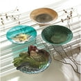 thumbnail image 4 of Zingz & Thingz 18" Green and Red Contemporary Rooster Glass Decorative Plate, 4 of 4