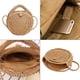 thumbnail image 3 of Bolso bandolera de paja redondo para playa - Bolso bandolera de paja de verano con cremallera para mujer, 3 of 7