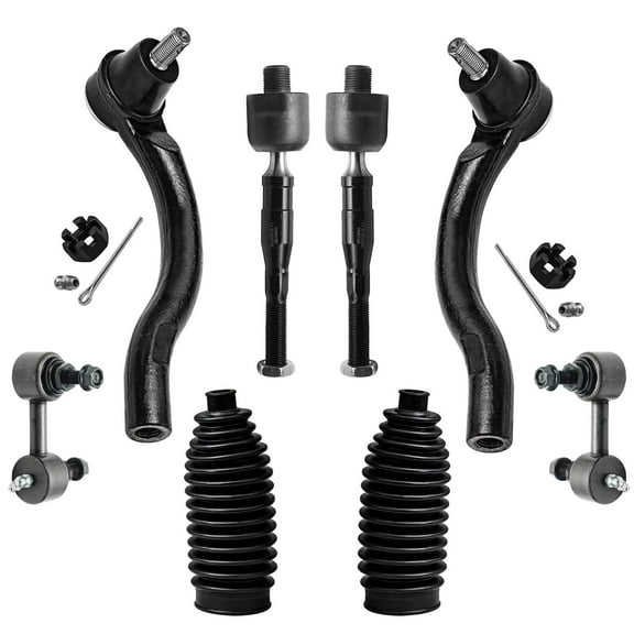 Detroit Axle - 8pc Front Suspension Kit for 1.8L 2006-2011 Honda Civic 2007 2008 2009 2010, 2 Lower Ball Joints, 4 Inner & Outer Tie Rods, 2 Sway Bars, 2 Boots, Replacement
