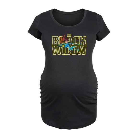 Marvel - Black Widow Type - Maternity Scoop Neck Graphic T-Shirt