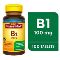 Nature Made Vitamin B1 100 mg Tablets, Dietary Supplement for Energy Metabolism Support, 100 Ct