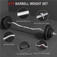 thumbnail image 4 of Yaheetech 44 lb Detachable Barbell Weight Set with Plates and Star Locks, Black, 4 of 7