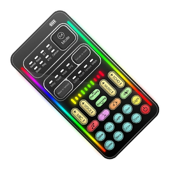Voice Changer, Black 8 Built in Sound Effects 8 Voice Changes Multiple Connection Modes Voice Disguiser  for Live Streaming