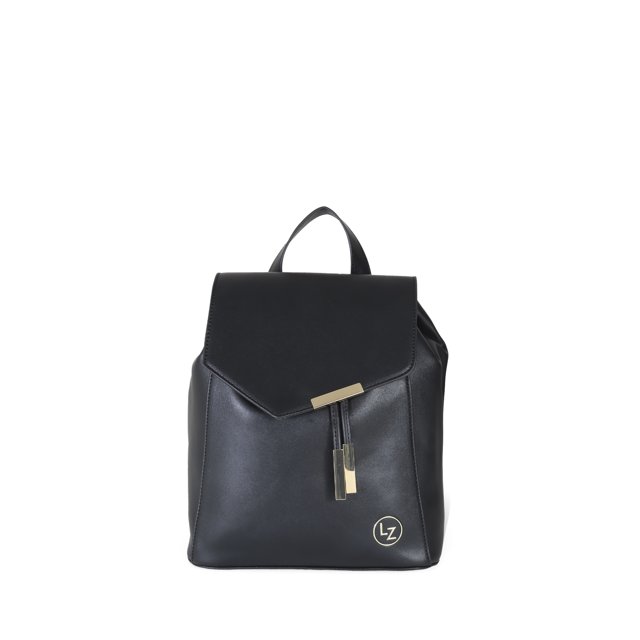 Mochila Mediana Tapa Asimétrica color Negro Lucentzza 5BLZO22658