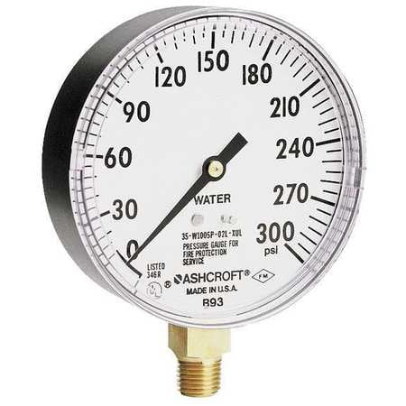 Ashcroft Digital Gauge - Ashcroft 35W1005PH02LXULZG300#-8382 0 to 300 psi Pressure Gauge, 3-1/2In